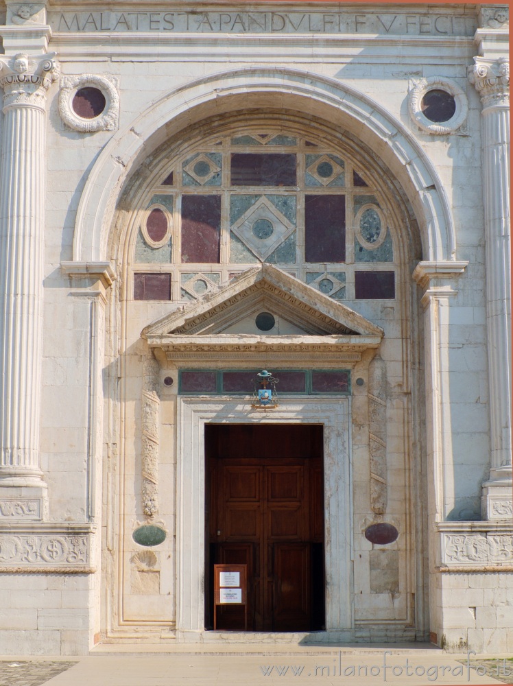 Rimini (Italy) - Entrance door of the Malatesta Temple